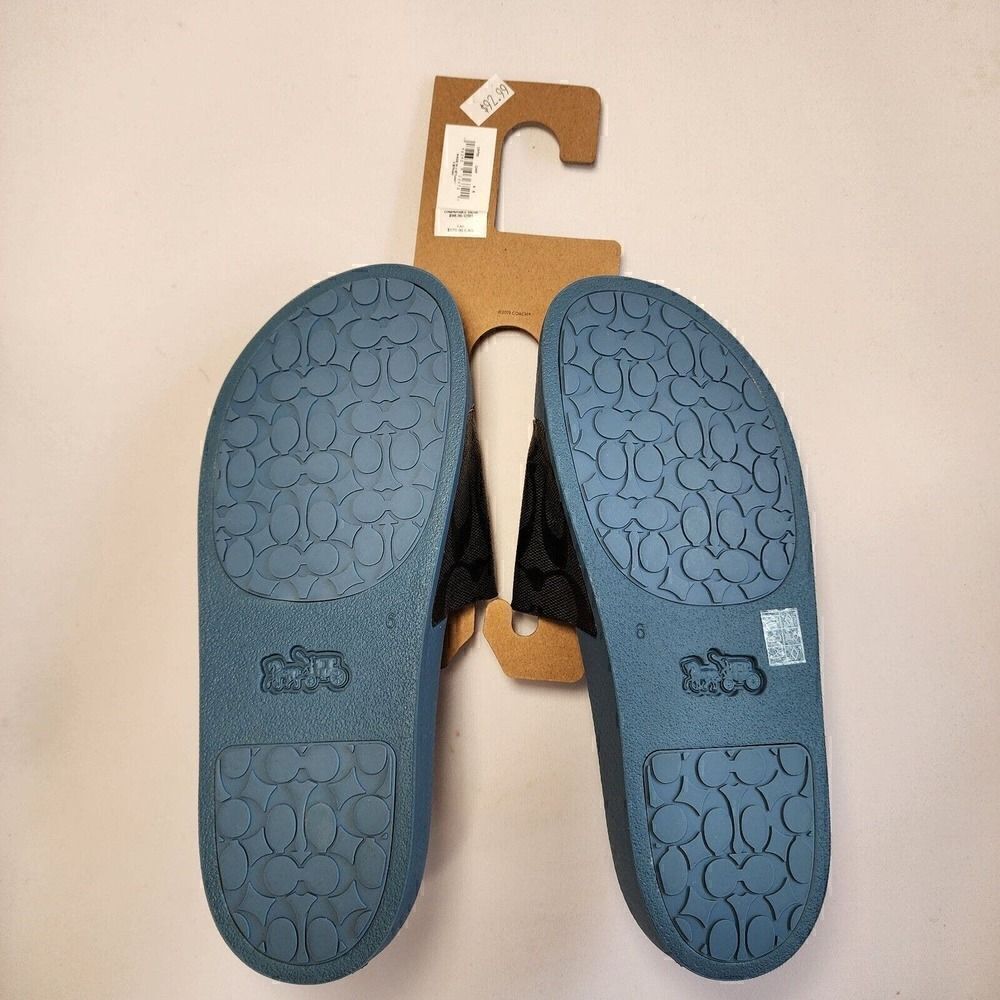 NWT Coach CN703 Uli Sport Slide Signature Canvas Horse Carriage Women’s Size 6 - Picture 2 of 2